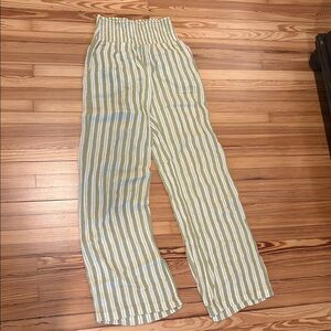 Billabong Green Striped Pants